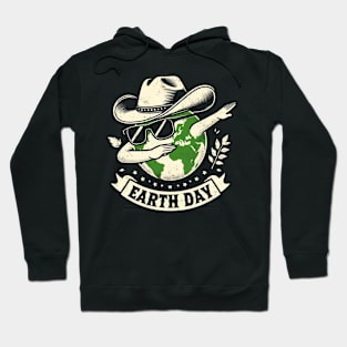 American Cow Boy Style Hat Costume Dabbing Earth Day Hoodie